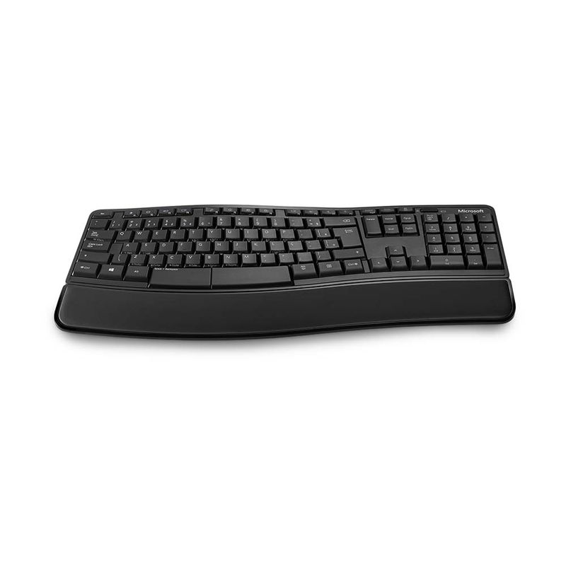 Kit de teclado e mouse sem fio Microsoft Wireless Comfort Desktop 5050  Espanhol de cor preto