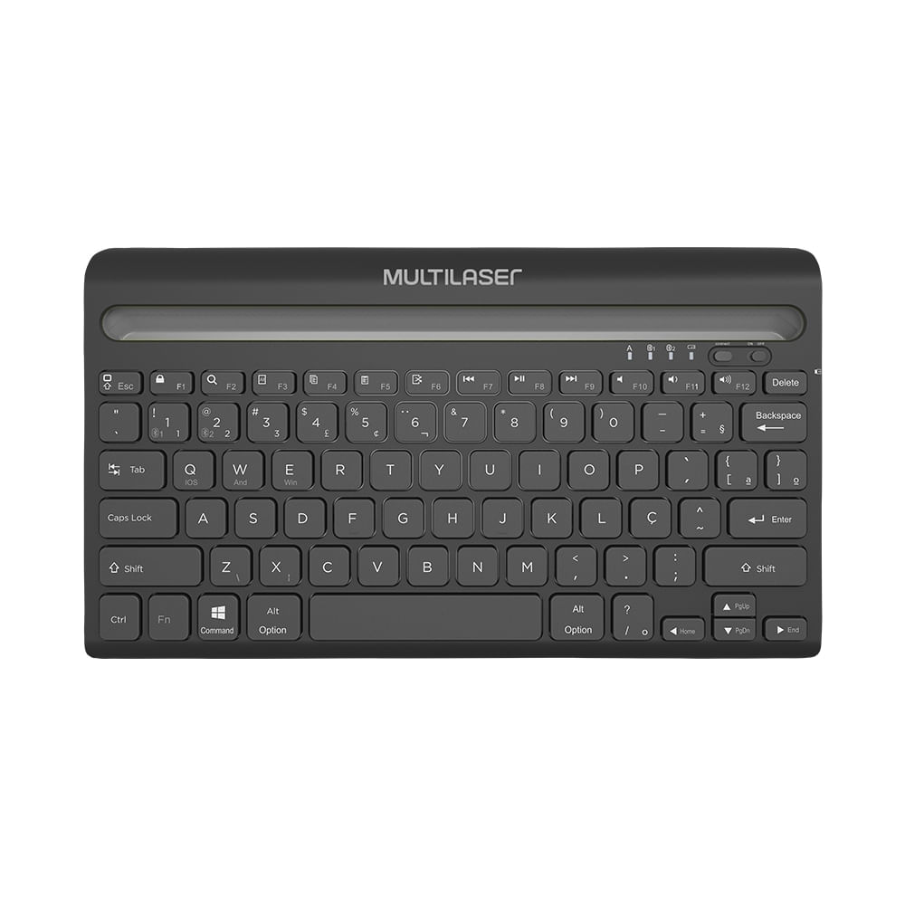 Teclado Sem Fio Slot Conexão Bluetooth Bateria de Litio 500mAh