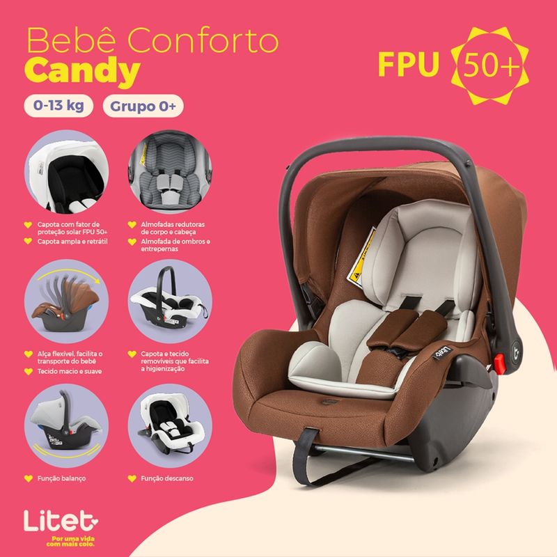 Bebe Conforto Candy 0 13 Kgs Litet Titanium BB478 Multi