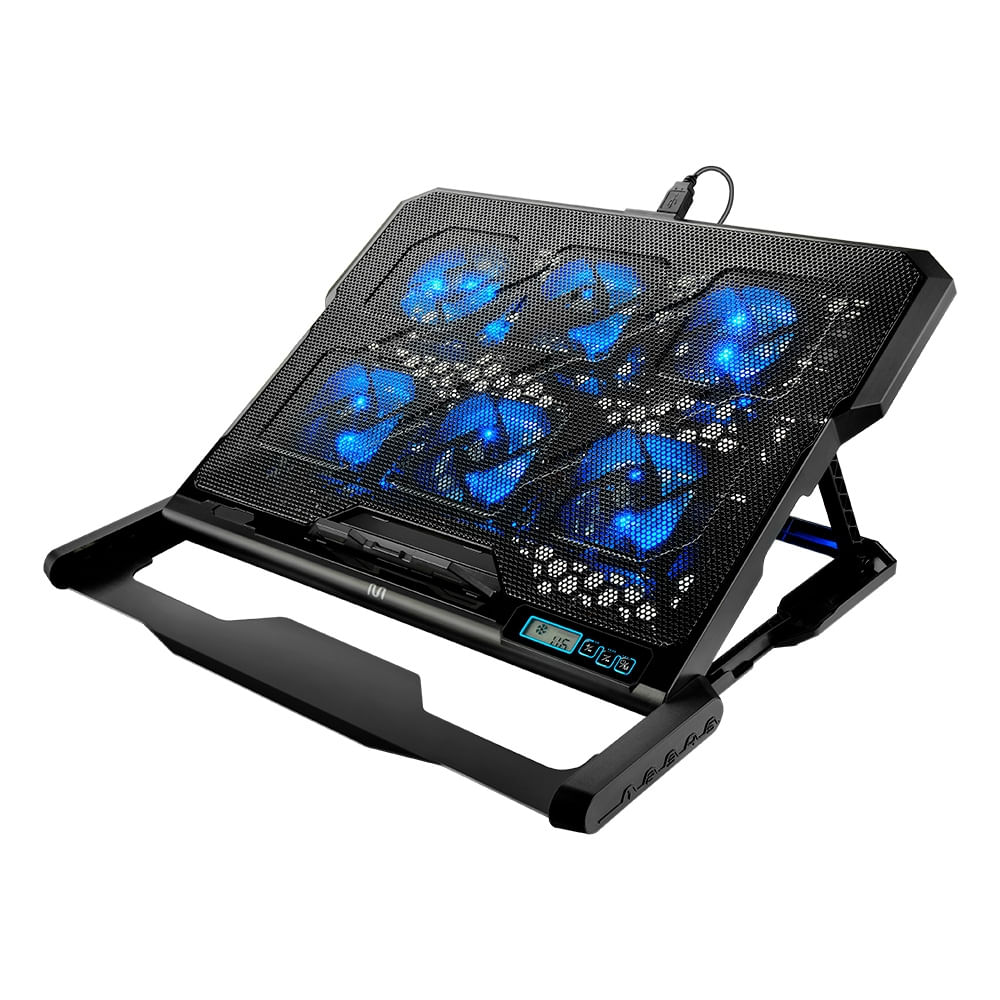 Cooler Para Notebook Com 6 Fans Led Azul Hexa Cooler - AC282OUT