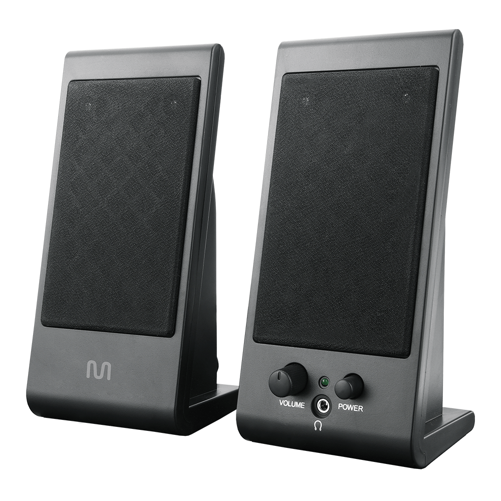 Caixas de Som 2.0 3w Rms Alimentação Usb Conexão P2 Controle Volume Cinza - SP009OUT [Reembalado]
