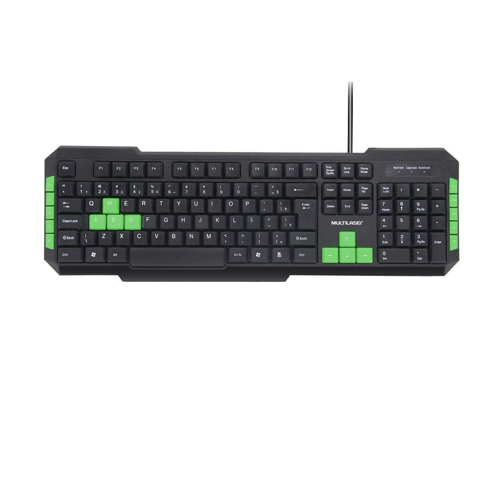Teclado Multimidia USB Gamer Teclas Verdes - TC201OUT [Reembalado]