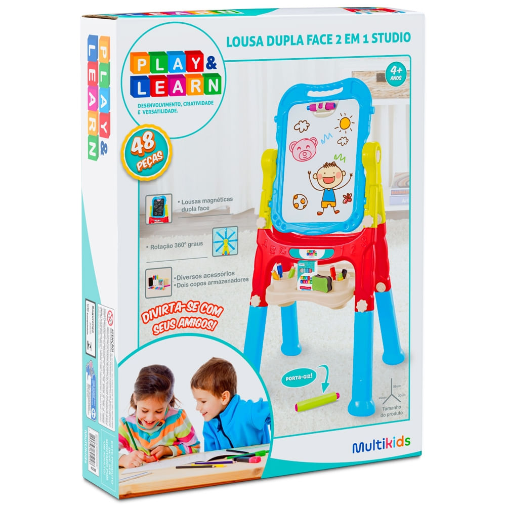 Lousa Mágica 2 em 1 Studio Play & Learn Multikids - BR1214OUT