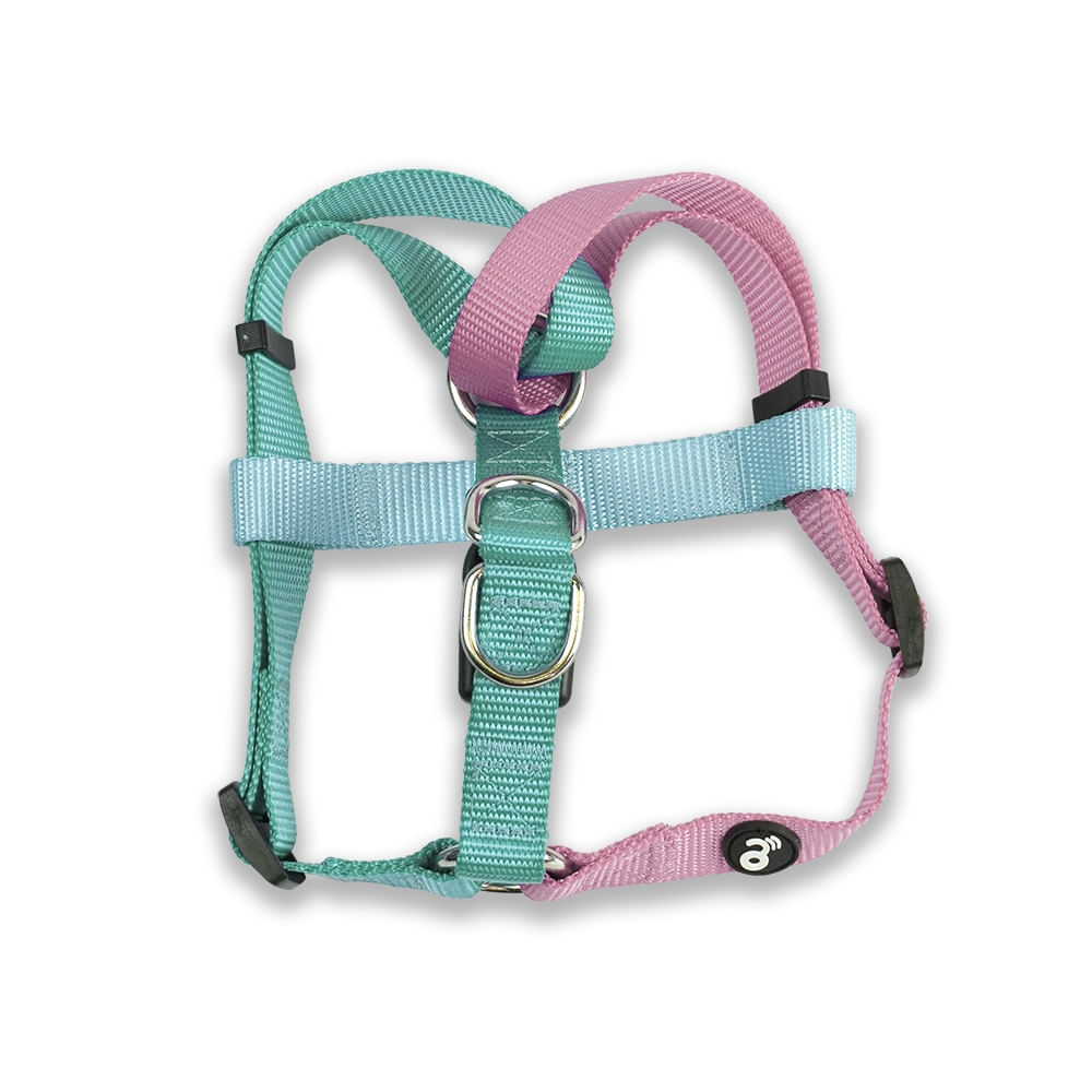 Encontraproduto.com.br - Peitoral H Verde e Rosa Tam. P Mimo - PP278OUT [Reembalado]