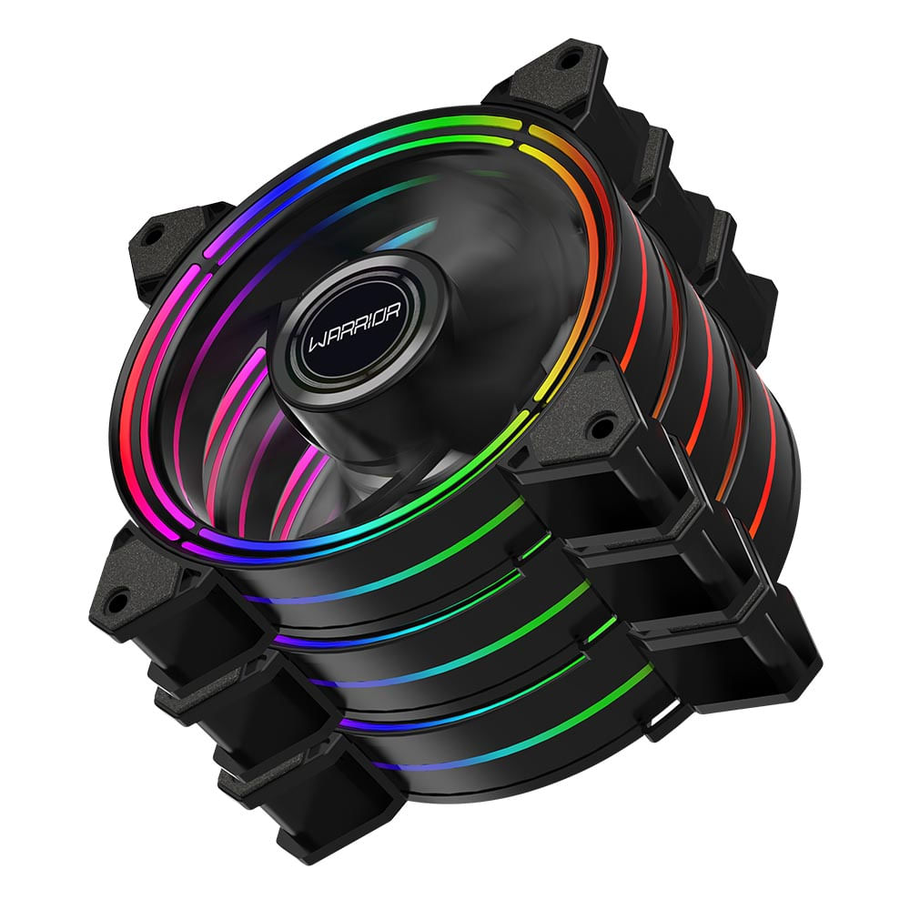 たいろう Kit 3 Coolers Cedric 120mm RGB com Controle Warrior - GA184OUT