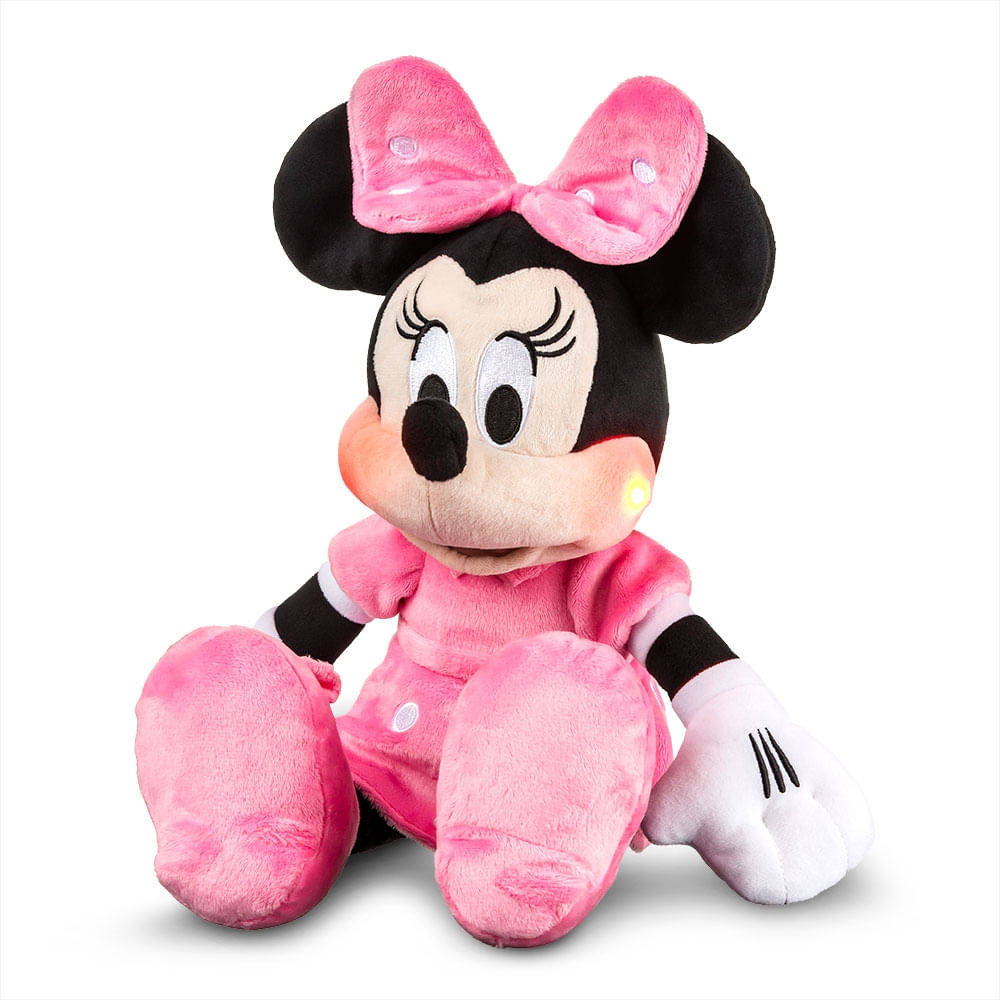 Lクリンminnie Pelúcia Minnie C/ Mecanismo Luz e Som 40cm Multikids -BR151 - Multi