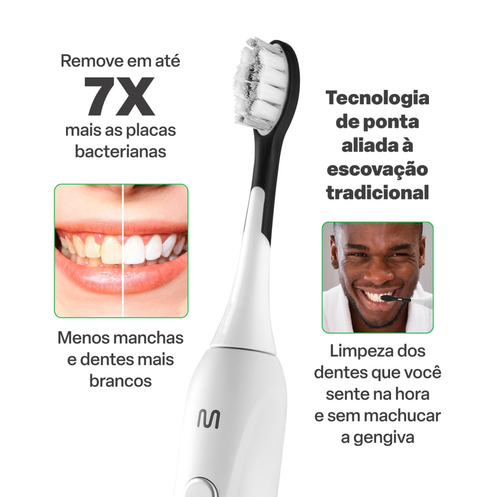 Encontraproduto.com.br - Escova elétrica sônica adulta Clean Pro 31K Recarregável Multi Saúde - HC112OUT [Reembalado]