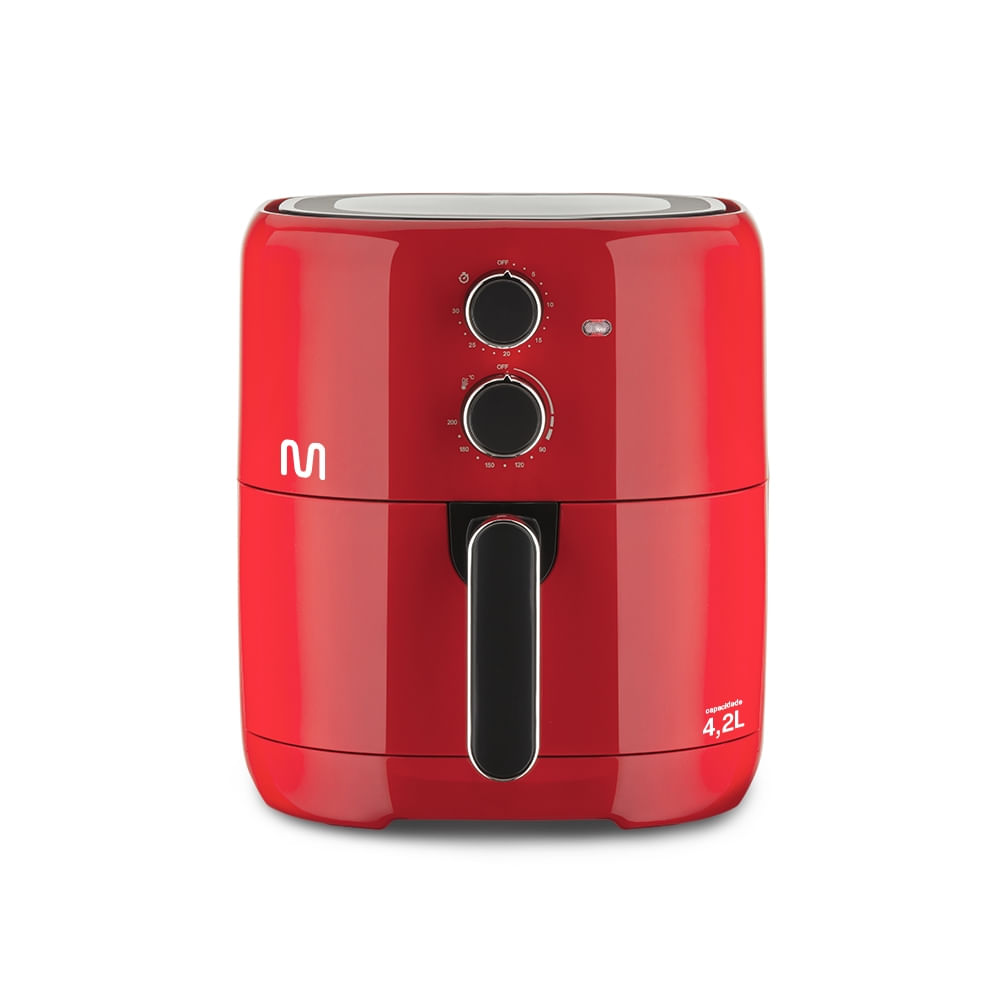 Fritadeira Elétrica Air Fryer 4,2L Vermelha 1500w-127v com Grade, Seletor Temperatura Multi - GO209OUT [Remanufaturado]