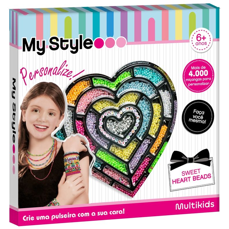 My Style Sweet Heart Beads Multikids - BR1275 - Multi