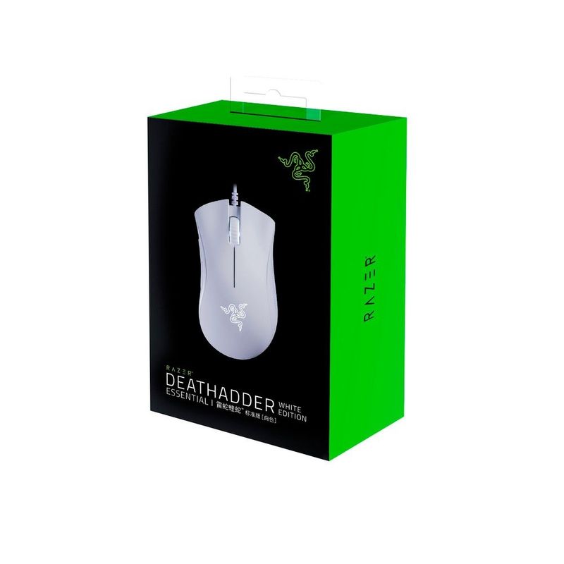 ホワイトキーボード & Razer Deathadder Essential Mouse Gamer Razer DeathAdder Essential White Edition, USB, 6400
