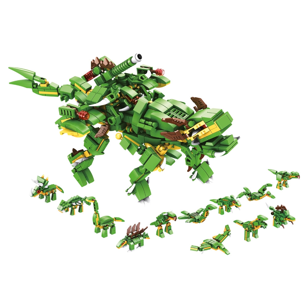 Blocos Cubic 25 em 1 Dinossauro 577PCS Multikids - BR1615 - Multi