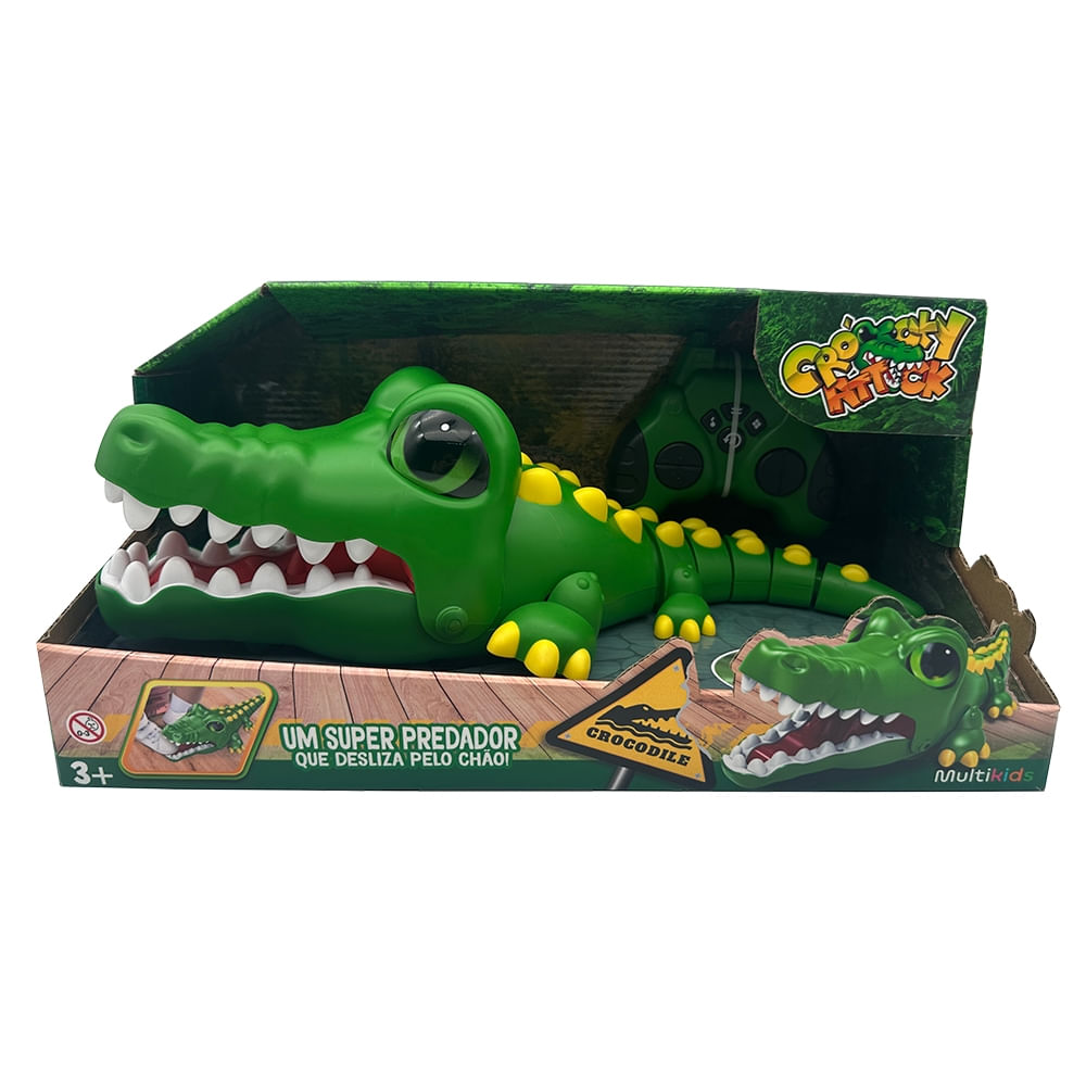 Crocodilo de Controle Remoto Crocky Attack Multikids -BR2255 - Multi