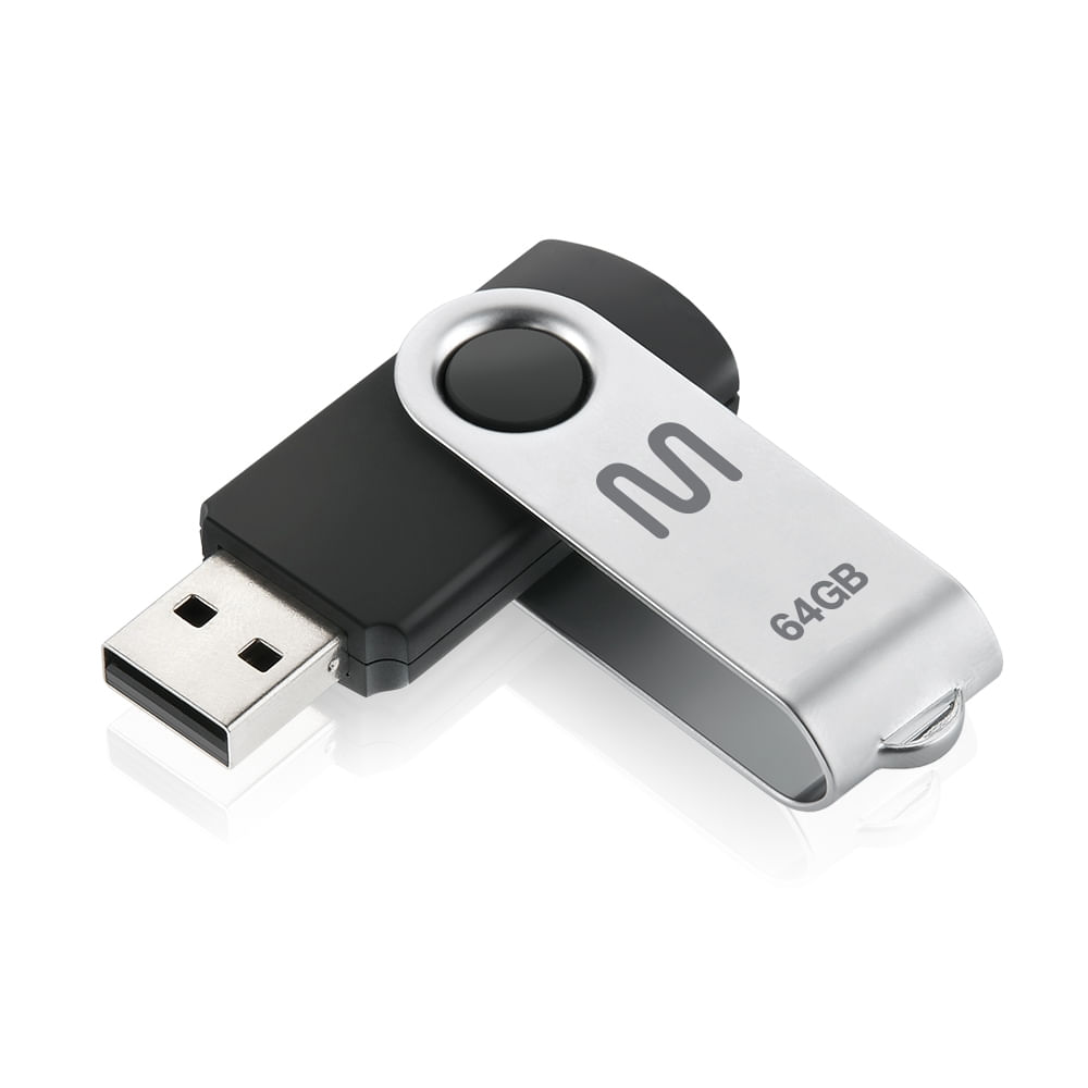 Pen Drive Twist 64GB USB Preto Multilaser PD590 - Multi
