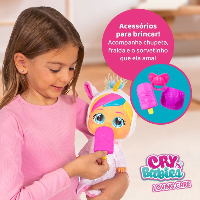 Boneca Cry Babies Com Acessórios e Roupinha Multikids BR2394 - Multi