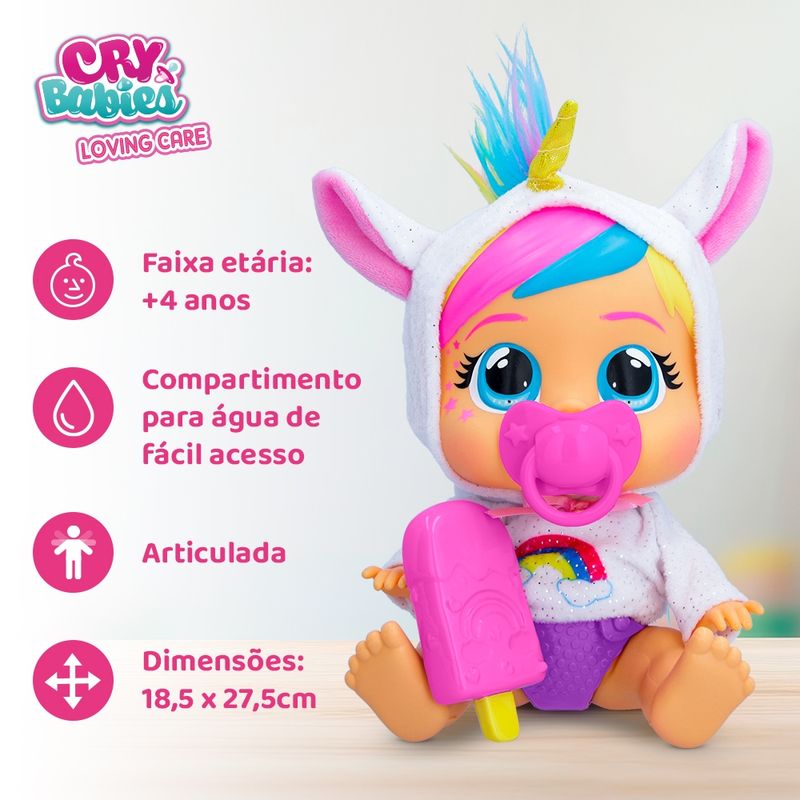 Boneca Cry Babies Com Acessórios e Roupinha Multikids BR2394 - Multi