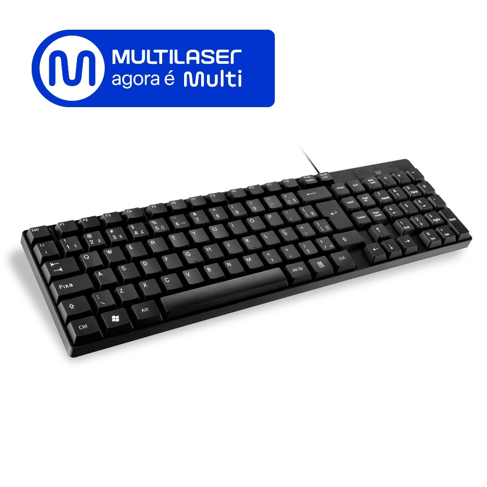 Teclado Com Fio USB Preto Resist. a Água Multilaser - TC193 - Multi
