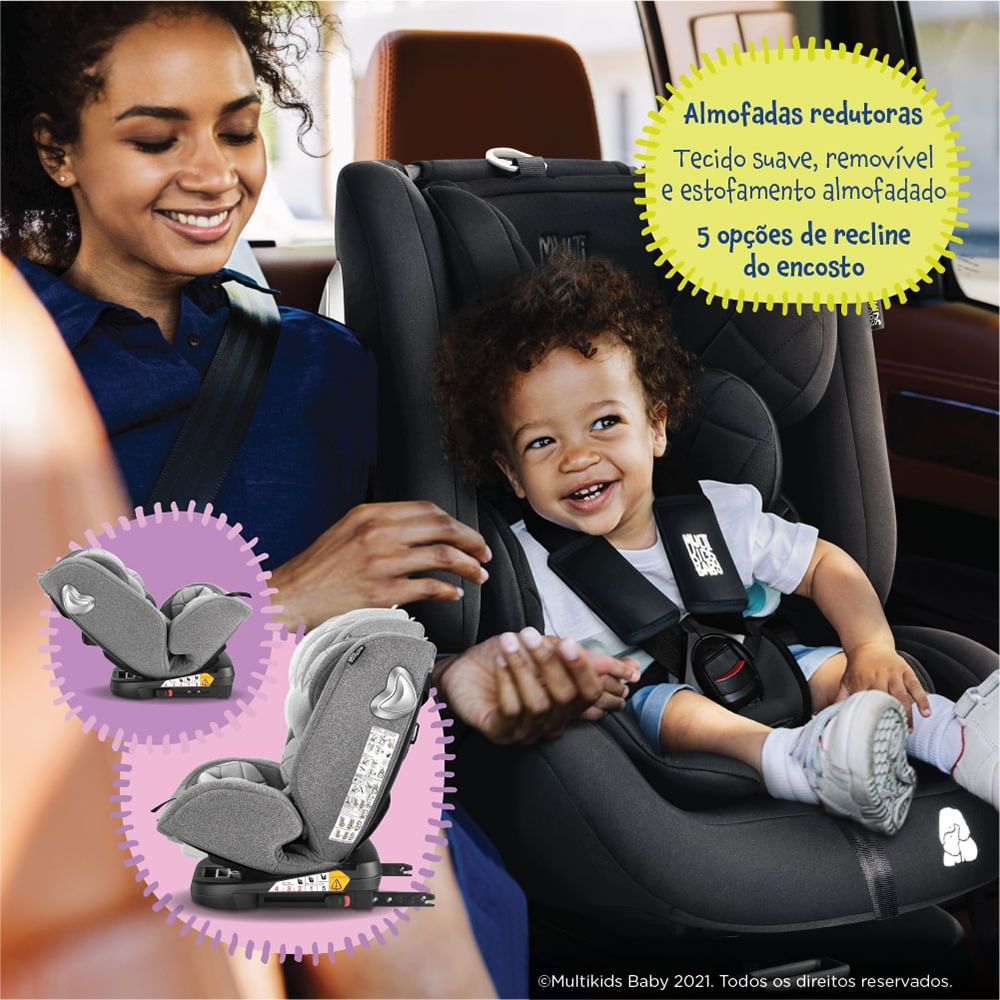 Encontraproduto.com.br - Cadeira para Auto Artemis 0-36 KGS Isofix 360° Preta Multikids Baby - BB433OUT [Remanufaturado]
