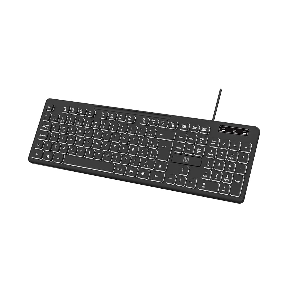 Teclado Com Fio 170cm TM700 Slim Com Led Preto - TC268 - Multi