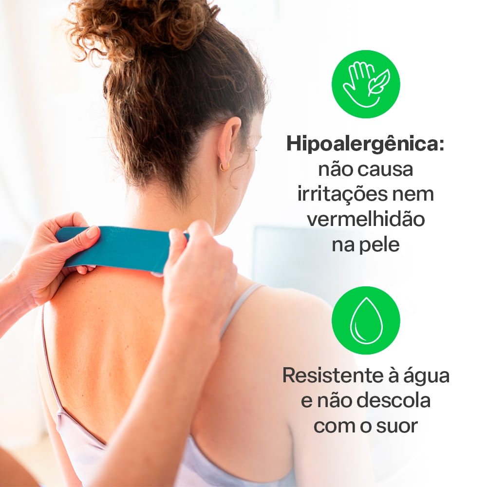 Fita Kinésio Muscle Fix 5x500cm Azul Multi Saúde - HC042 - Multi