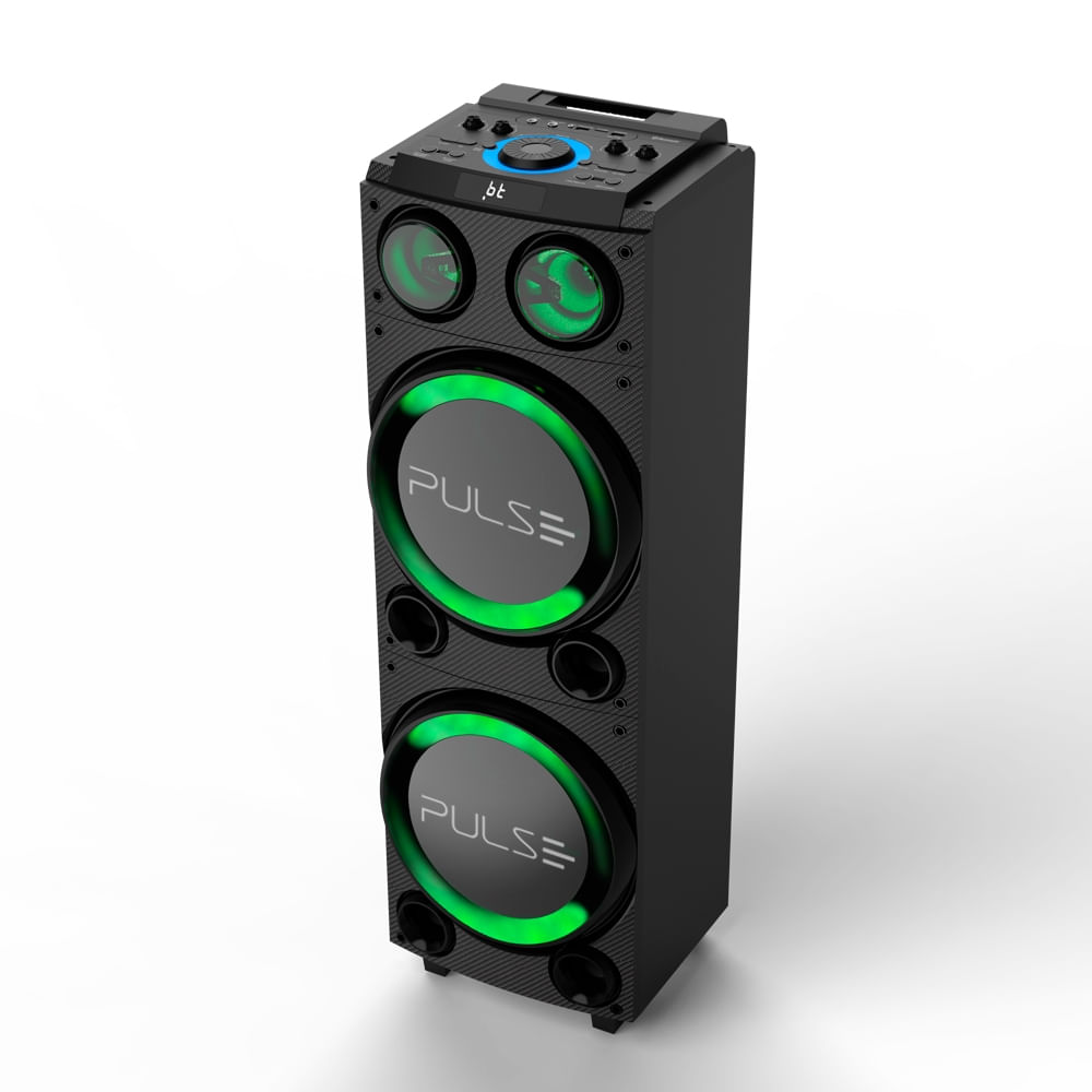 Caixa de Som Pulse Double 10 Pol. 1800W RMS BT LED - SP507 - Multi