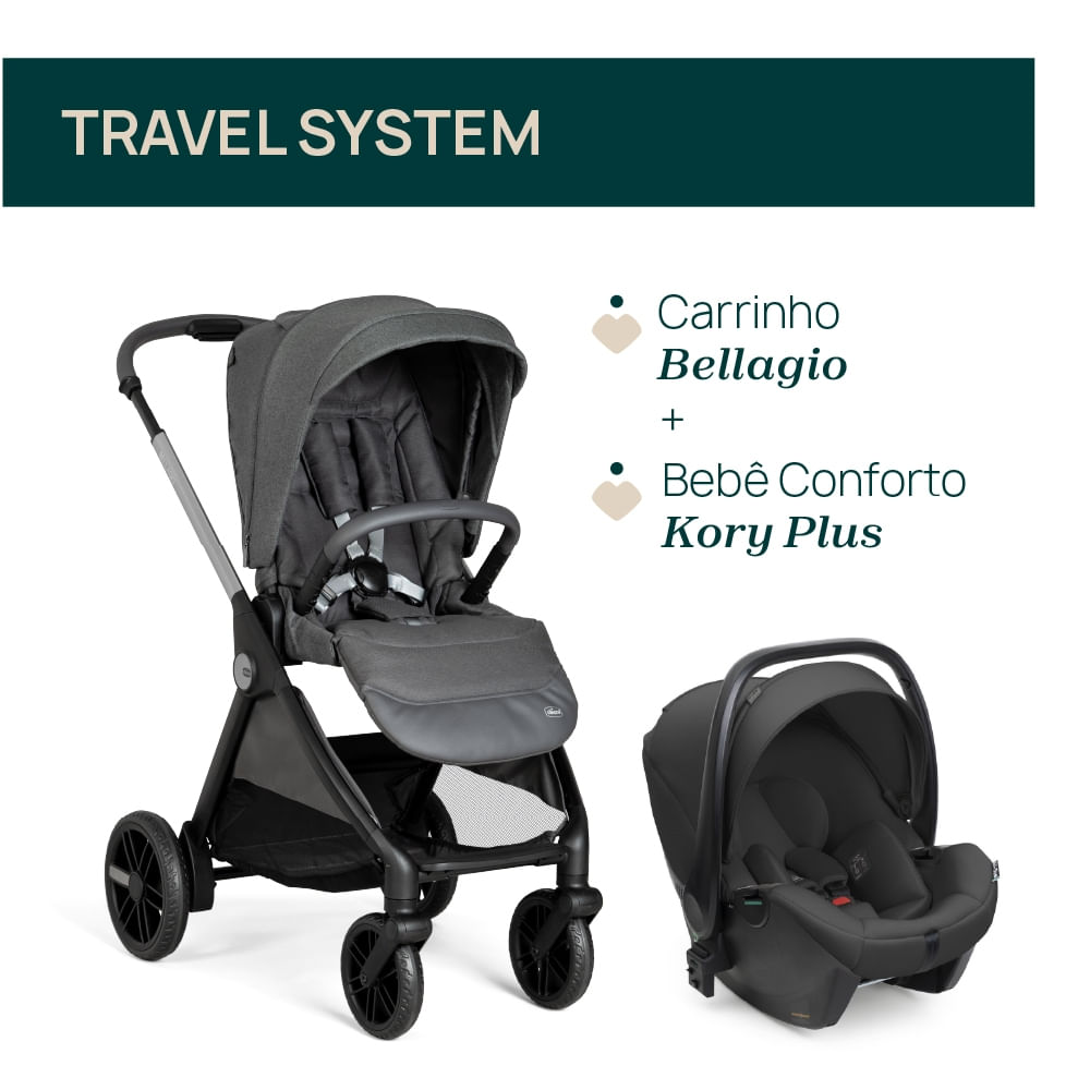 Carrinho de Bebê com Bebê Conforto Chicco - BB717 - Multi