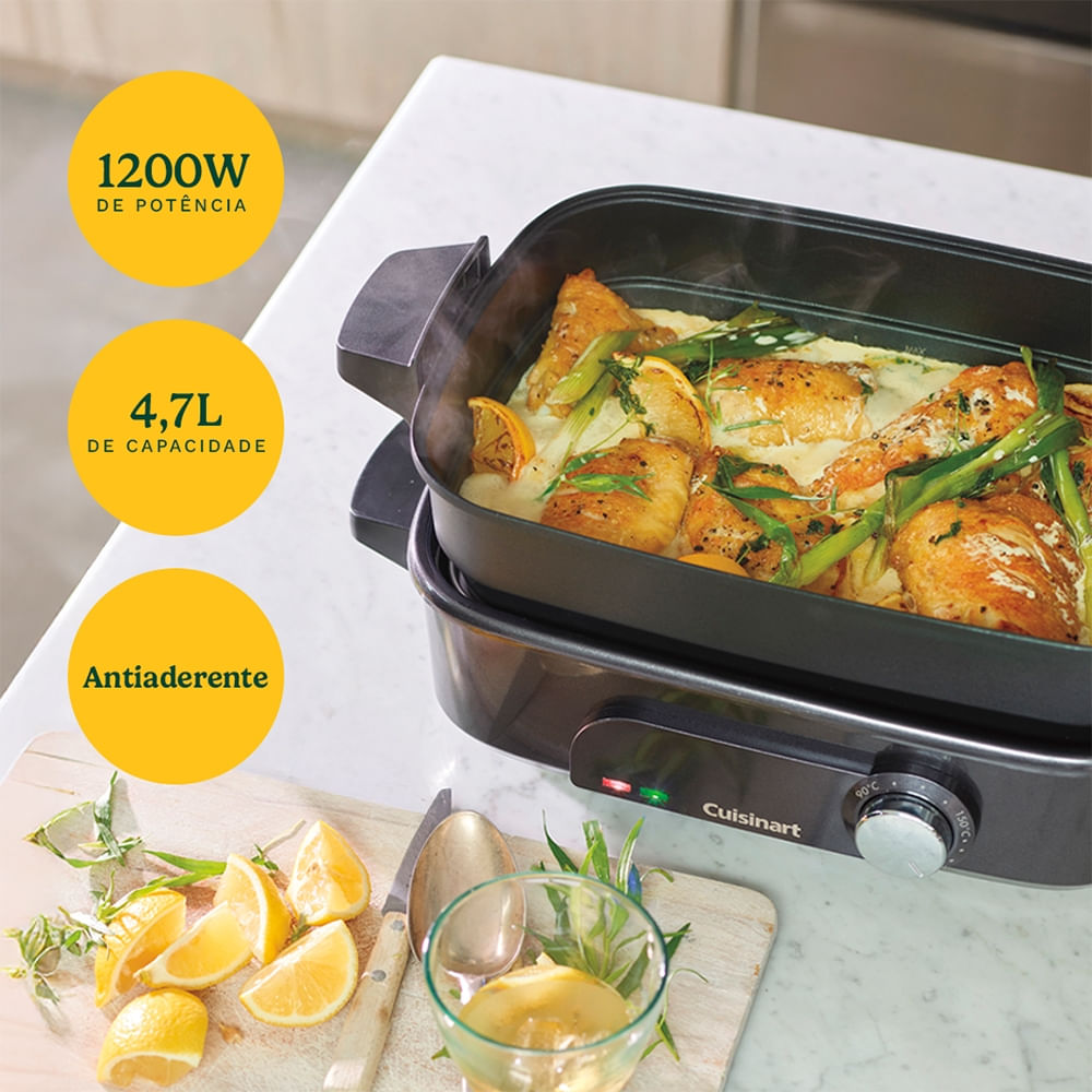 Grill Elétrico Multi Cook In Preto 127V Cuisinart ® - Loja Cuisinart