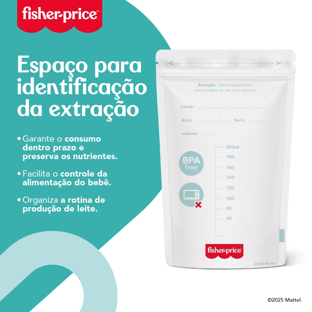 Encontraproduto.com.br - Sacos Para Armazenar Leite Materno Moms Essentials Fisher Price - BB1269