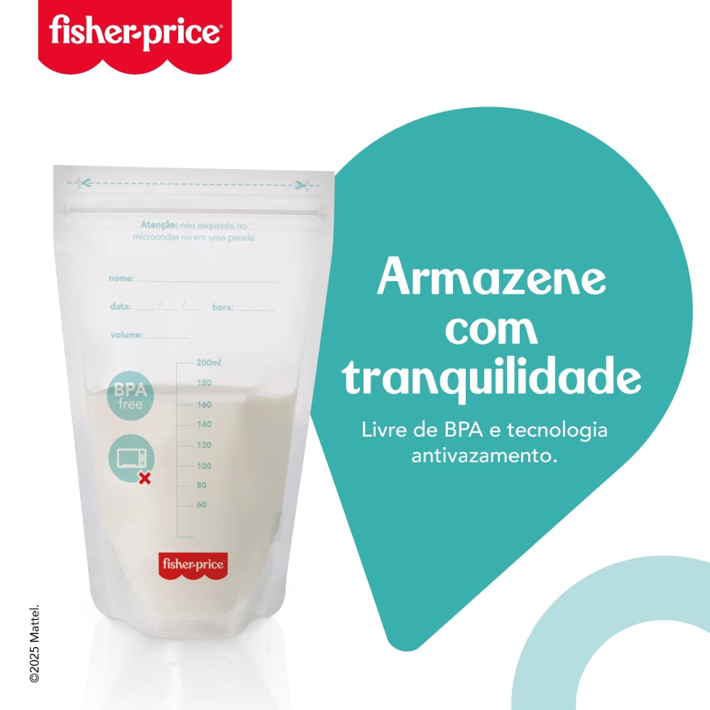 Encontraproduto.com.br - Sacos Para Armazenar Leite Materno Moms Essentials Fisher Price - BB1269