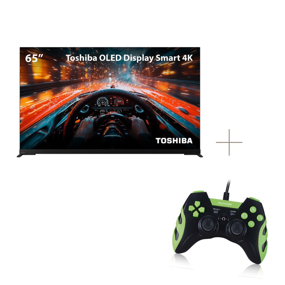 Kit Smart TV 65 Toshiba + Controle Gamer Multilaser TB018M3K - Multi