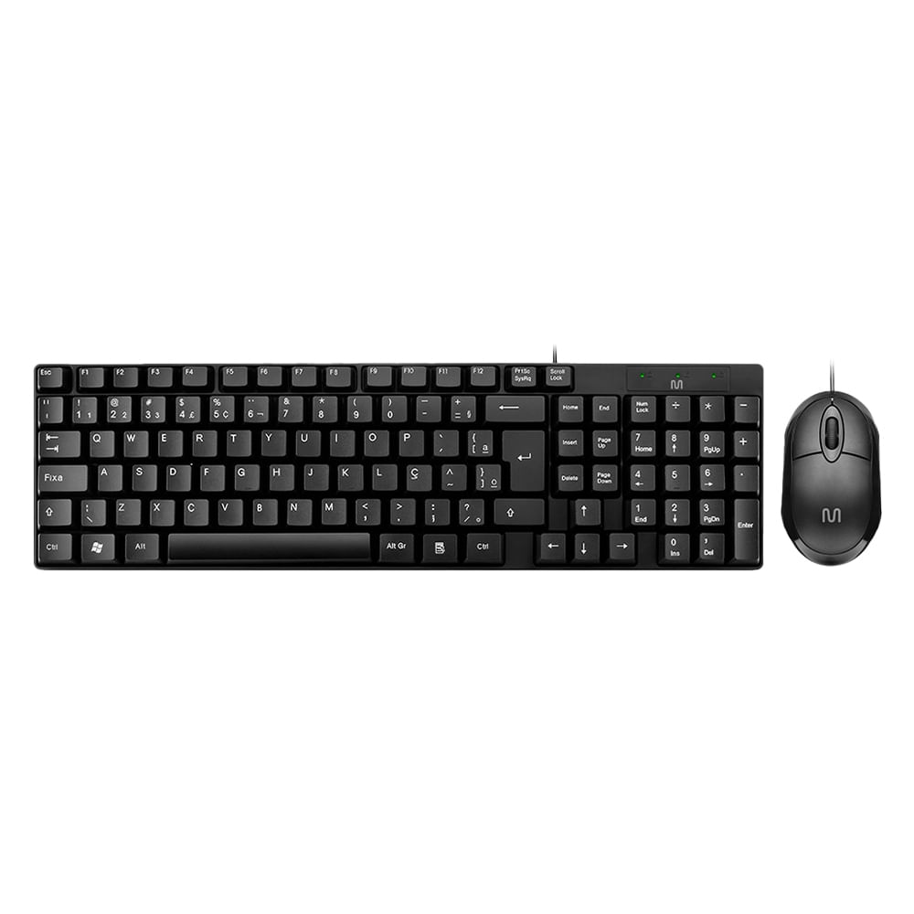 Teclado e Mouse com Fio Usb Cabo De 120cm 1200dpi Teclas Chocolate Multi (Multilaser) - TC309OUT [Reembalado]