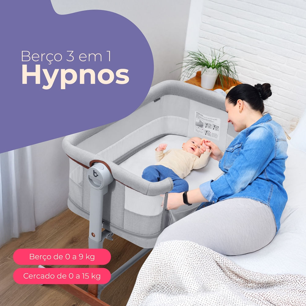 Berço e Cercado Hypnos 3 em 1 Portátil 0 a 13Kg Litet BB692