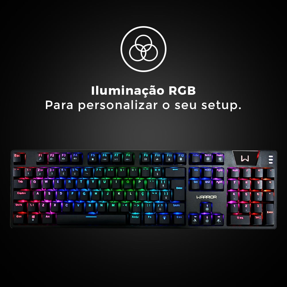 Teclado Gamer Mecânico Royal Score Preto Warrior - TC313 - Multi