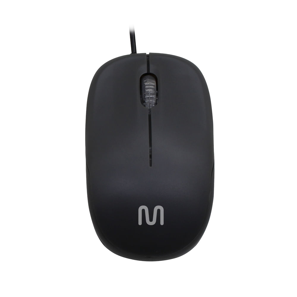 Mouse Com Fio Mid 1200dpi Conexão Usb 3 Botões Textura Fosca Preto Multi (Multilaser) - MO255OUT [Reembalado]