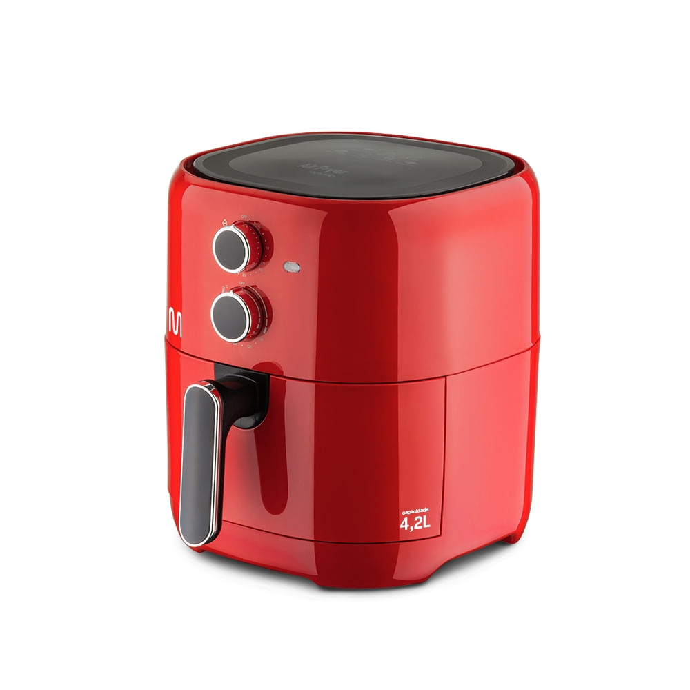 Freidora de Aire Electric Fryer Multilaser Gourmet Air Fryer 4L 127V 1500W  Red w/Grid (900050) - Breaking Technology