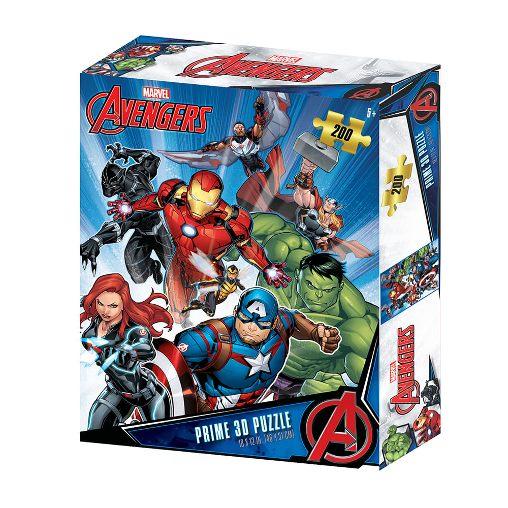 Quebra-cabeça 3D Marvel Vingadores 200pcs Multikids - BR1313OUT