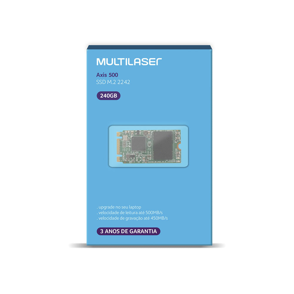 SSD Multilaser Axis 500 240GB M.2 2242 Sata - SS204OUT [Reembalado